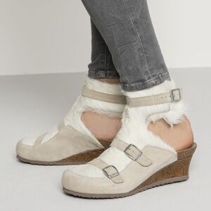 Birkenstock Anuk Sandal Arctic White Suede Cowhide 37